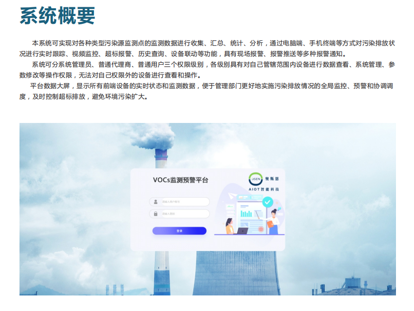 智慧環(huán)保VOCs監(jiān)測系統(tǒng)云平臺